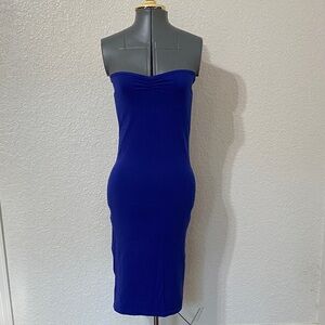 American Apparel Royal Blue Strapless Dress